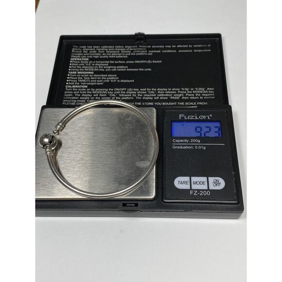 925 Pandora ALE Bangle Charm Bracelet Sterling Silver 7” 9.23g - Picture 10 of 10